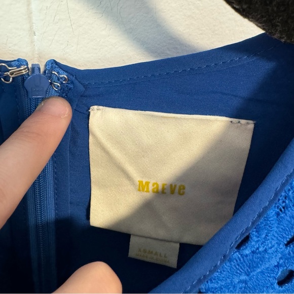 MAEVE Blue Lace Knit Dress - Picture 4 of 5